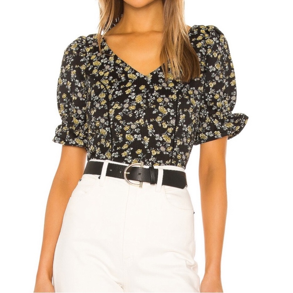 Tularosa Sahara Cropper Floral‎ Babydoll Top